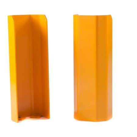 Post Guard Angled Wall Corner Guard, 18inH, Stainless Steel with Yellow Powder Coat ENC-CGPL-18WB